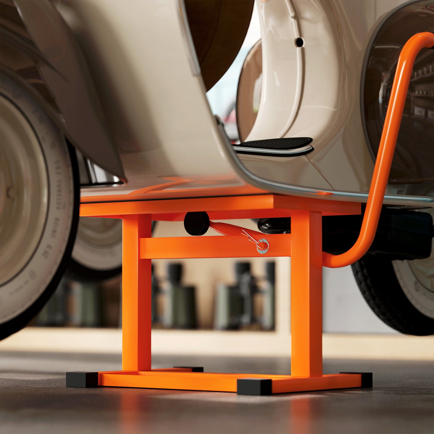 Steel Motorbike Jack Lift, 27.5 / 39.5 H cm - Orange
