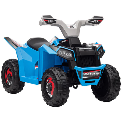 6V Quad Bike with Wear-Resistant Wheels, Forward Backward Function, for Ages 18-36 Months, Blue