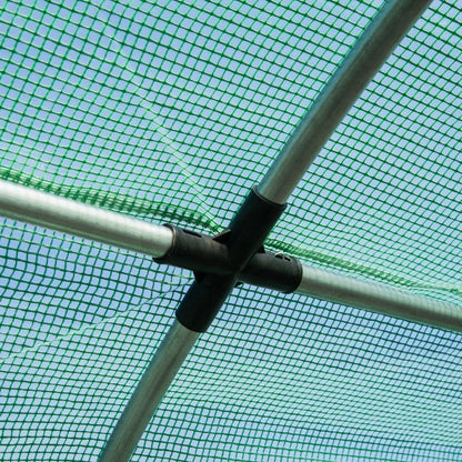 6 x 3 x 2 m Polytunnel Greenhouse with Roll-up Door and 12 Mesh Windows