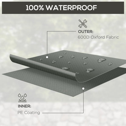 Outdoor Garden Furniture Cover Waterproof, Anti-UV 600D Heavy Duty Oxford Fabric Patio Furniture Cover for Rectangular Sofa T