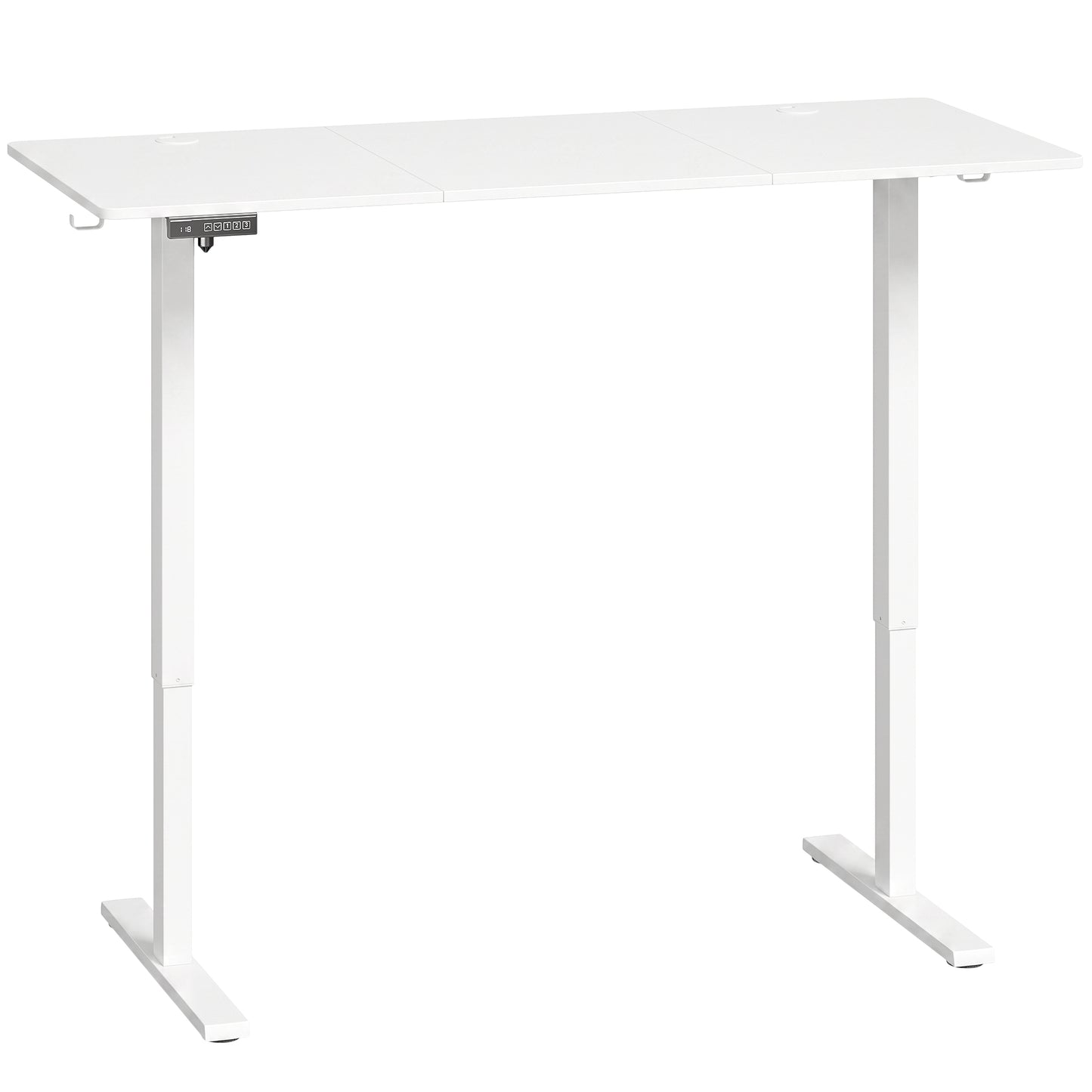 72-118cm Adjustable Electric Standing Desk with LED Display - White