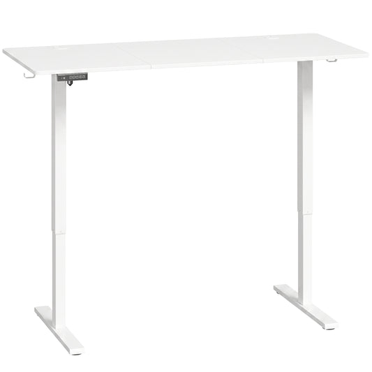 72-118cm Adjustable Electric Standing Desk with LED Display - White