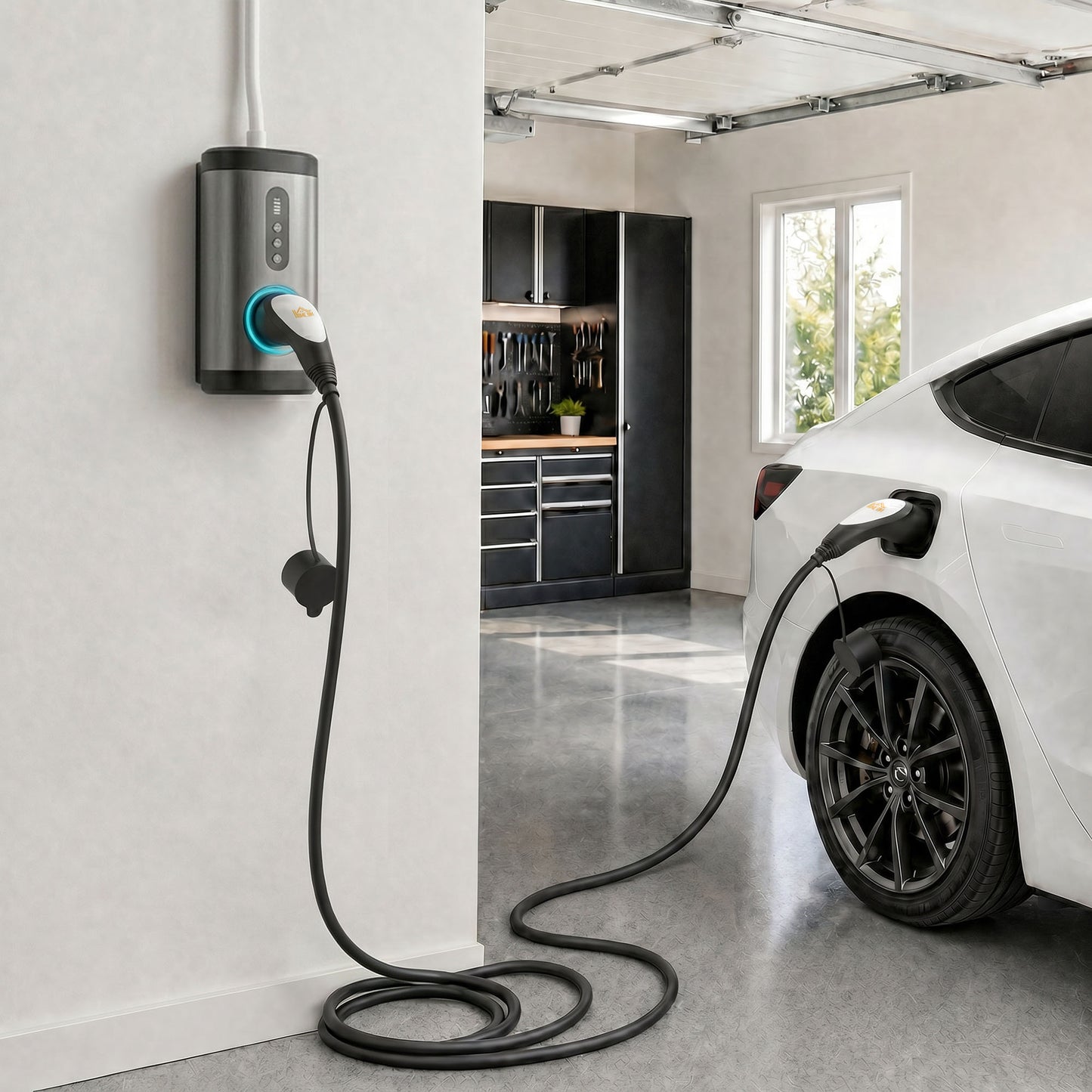 Type 2 EV Charging Cable, 7kW, 32A, Mode 3, 1-Phase, 10m Type 2 to Type 2 EV Extension Cable for EVs, PHEVs