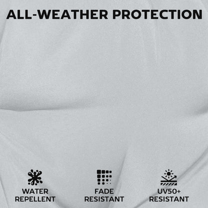Set of 6 Outdoor Seat Cushions with Machine Washable Cover, Water Repellent Seat Cushions Light Grey