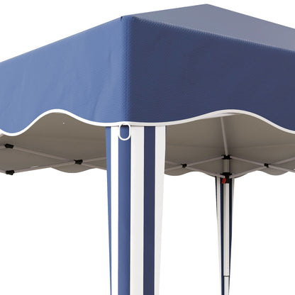 3 x 3cm Adjustable Height Pop-Up Gazebo, with Bag - Blue