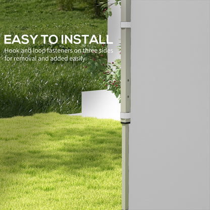 Set of Two 3 x 3(m) Replacement Zipped Gazebo Walls - Grey