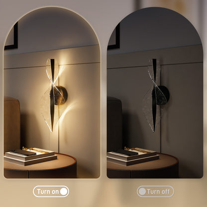 Led Wall Lamp 2 Pack, 13W Modern Indoor Spiral Wall Light, Colour Temperature Adjustable 3000K/4000K/6500K, for Bedroom