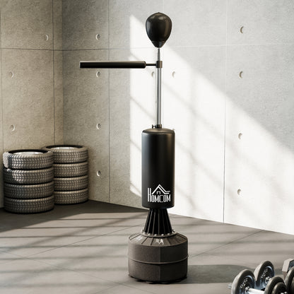 155-205cm 3-IN-1 Freestanding Boxing Punching Bag Stand, Boxing Speed Trainer with Rotating Flexible Arm, Speed Ball