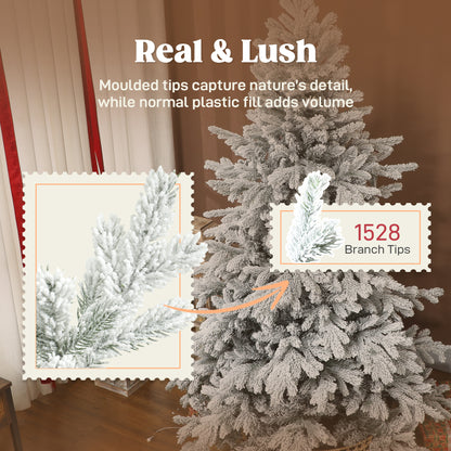 6ft Snow Flocked Artificial Christmas Tree