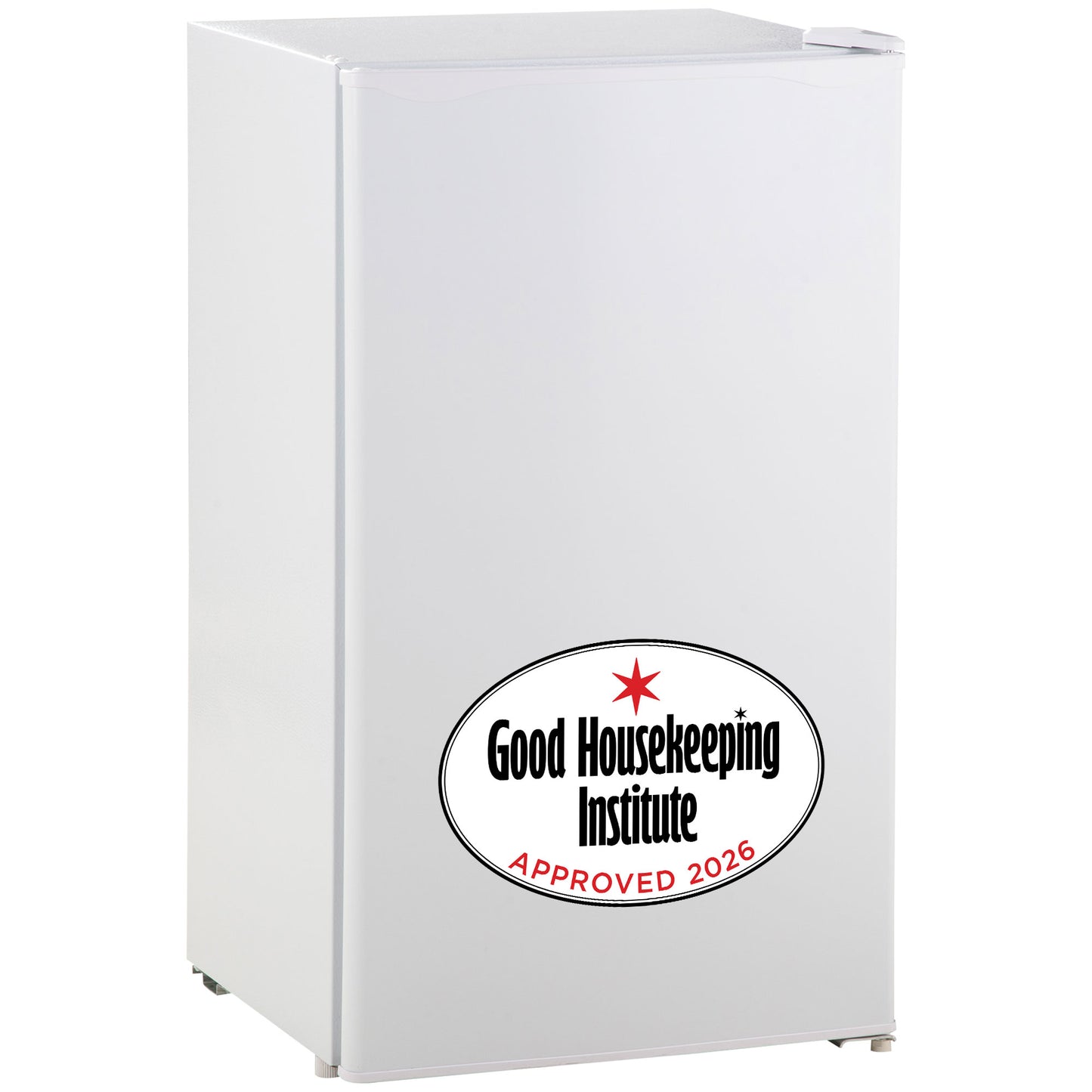 91L Small Fridge with Chiller Box Under Counter Fridge with Reversible Door, Good Housekeeping Institute Approved, White