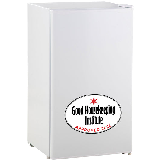 91L Small Fridge with Chiller Box Under Counter Fridge with Reversible Door, Good Housekeeping Institute Approved, White