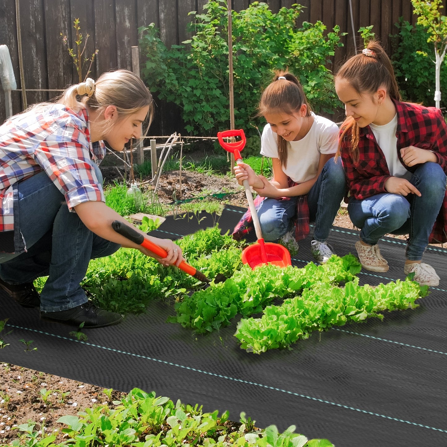 2m x 90m Weed Control Membrane, Heavy Duty Weed Control Barrier Fabric, 90gsm Ground Cover for Patios, Garden, Flower beds