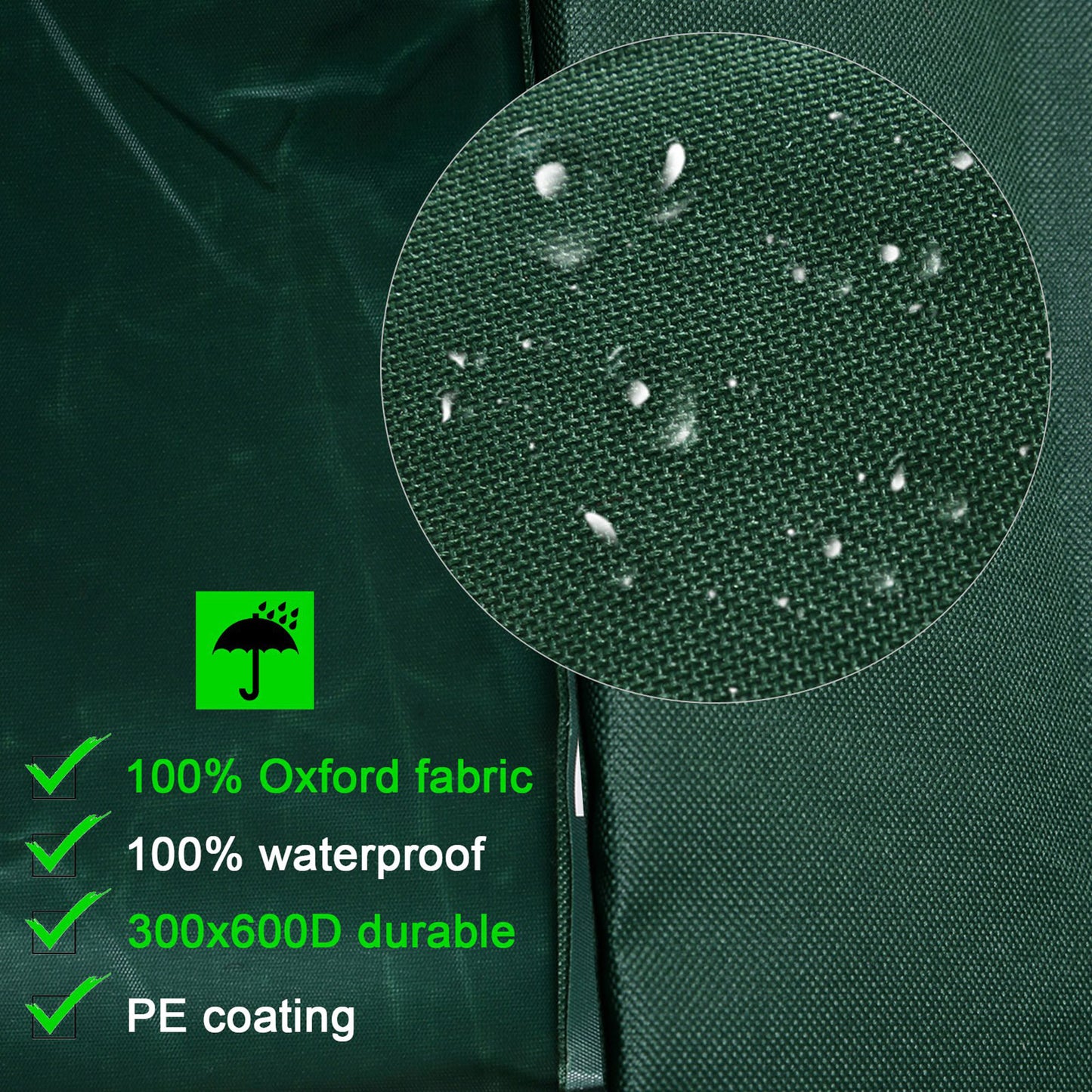 Outdoor Garden Furniture Cover Waterproof, Anti-UV 600D Heavy Duty Oxford Fabric Patio Furniture Cover for Rectangular Sofa T