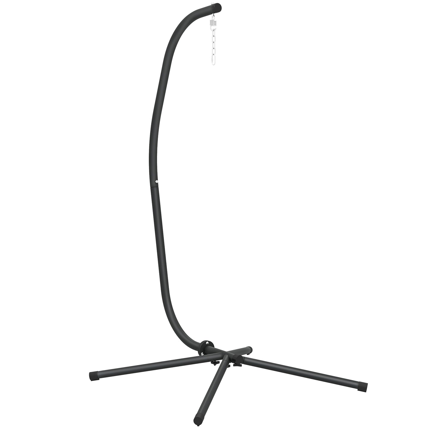 Hanging Egg Chair Stand Only, Hammock Chair C-Stand with Hanging Chain, Black