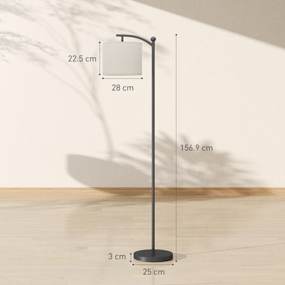 LED Floor Lamp with Remote Control - Black