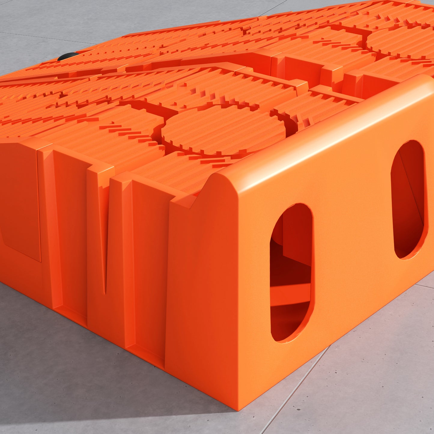 2 PCs Car Ramps Heavy Duty 2.5 Ton Motorhome Levelling Ramps, Plastic Garage Workshop Car Lift