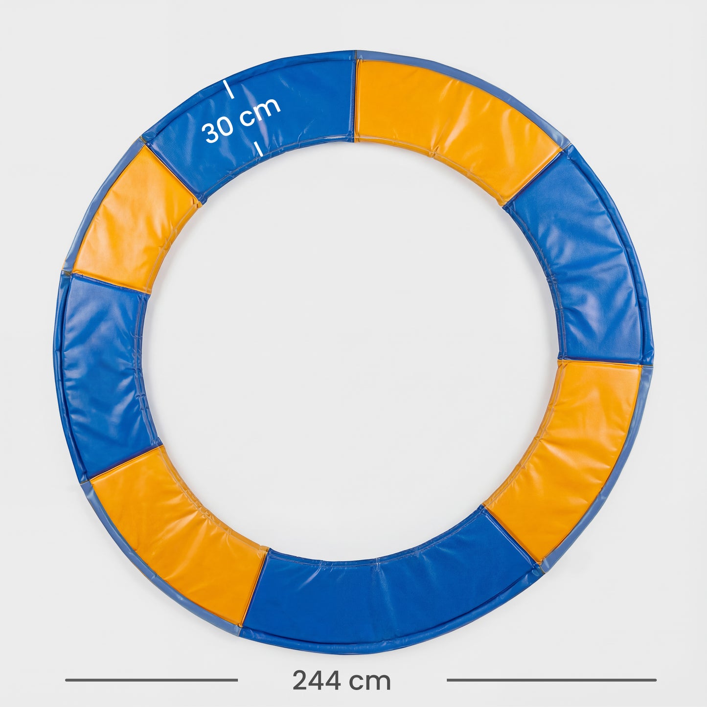 8FT Trampoline Spring Cover, Plastic Trampoline Pad Replacement Safety Guard, Yellow and Blue