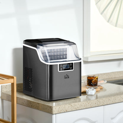 3.2L Compact Ice Machine, with LCD Screen and Accessories - Black