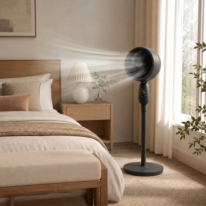 Pedestal Fan, Powerful Air Circulator, 36 Inch Floor Standing Fan with 3 Speed Settings, 70° Oscillating for Bedroom