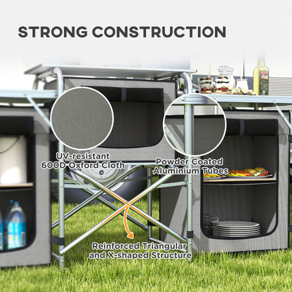 Multi-Storage Portable Camping Kitchen, with Carry Bag