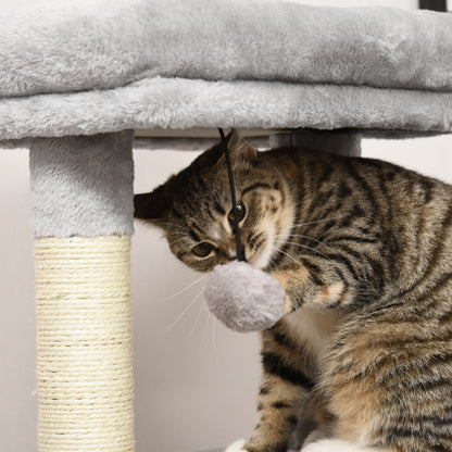 Cat Tree for Indoor Cats Climbing Tower Kitten Scratch Post Activity Center Kitten, Grey
