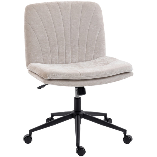 Criss Cross Chair with Wheels, No Arms - Beige
