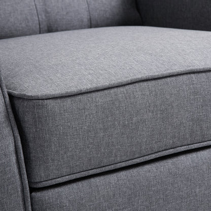 Recliner Armchair, Vintage Reclining Chair with Nail Head Trim, Wingback Chair with Button Tufted Back and Footrest