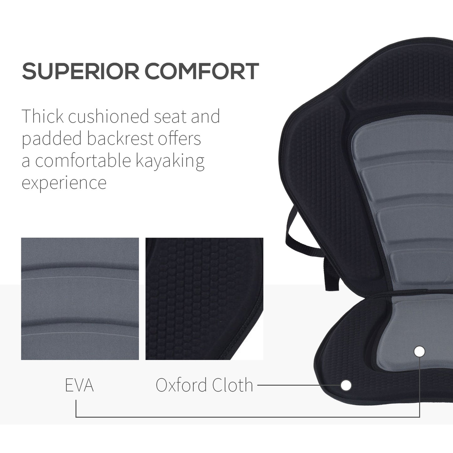 Paddle Board Seat, Detachable Kayak Seat with Padded High Backrest, Sit On Top Design, for Canoe Rafting Sports