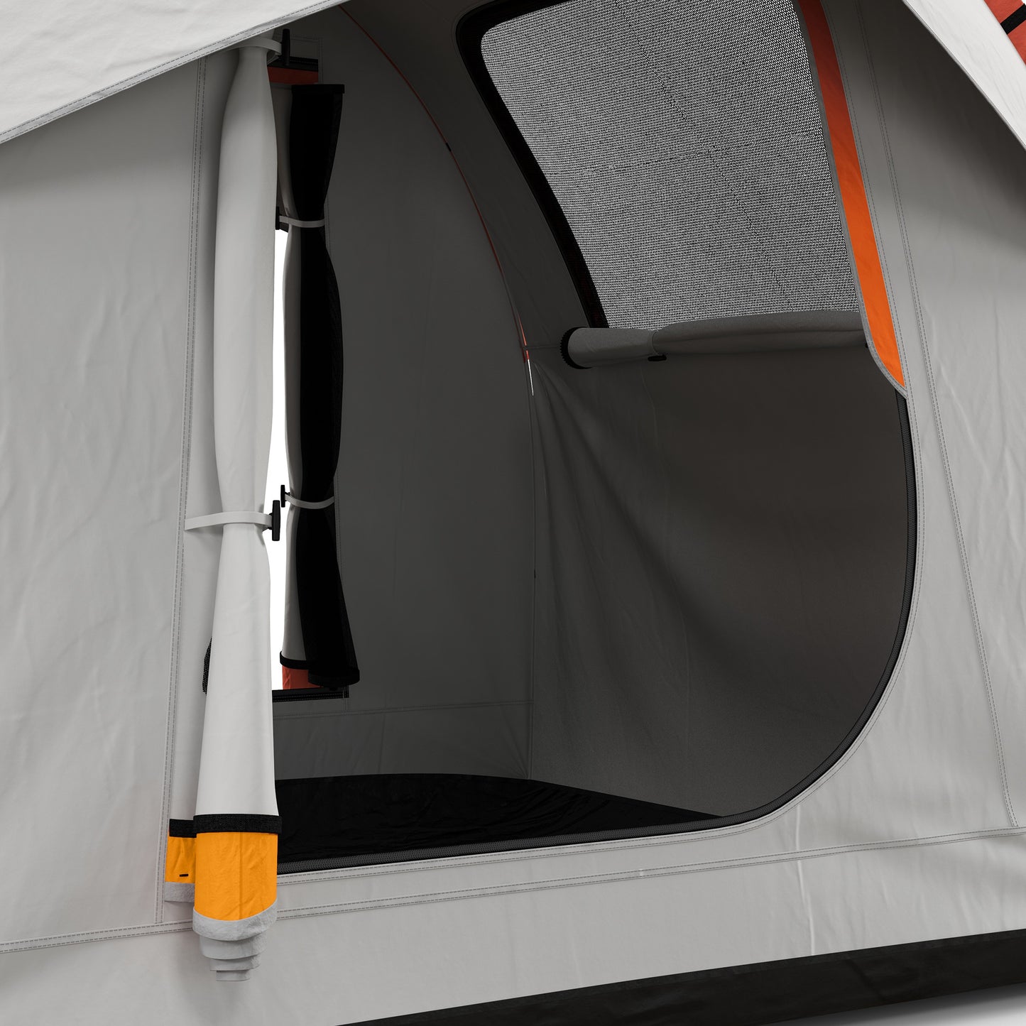 SUV Car Tent for Camping, Waterproof PU2000mm, 5 Man Tailgate Tent, 2.4 x 2.1 m, Grey and Orange