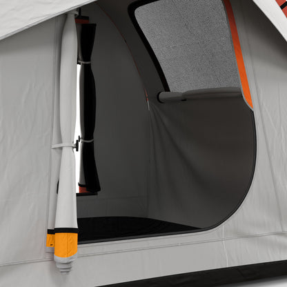 SUV Car Tent for Camping, Waterproof PU2000mm, 5 Man Tailgate Tent, 2.4 x 2.1 m, Grey and Orange