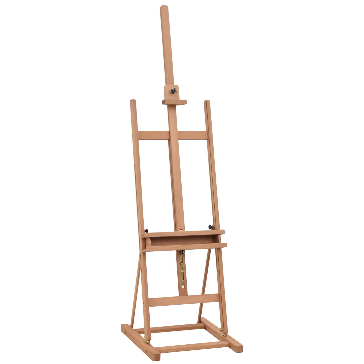 Wooden Easel Stand H-Frame Artist Easel with 171-230cm Adjustable Height and 0-80° Working Angles Beech Wood Art Easel for Di