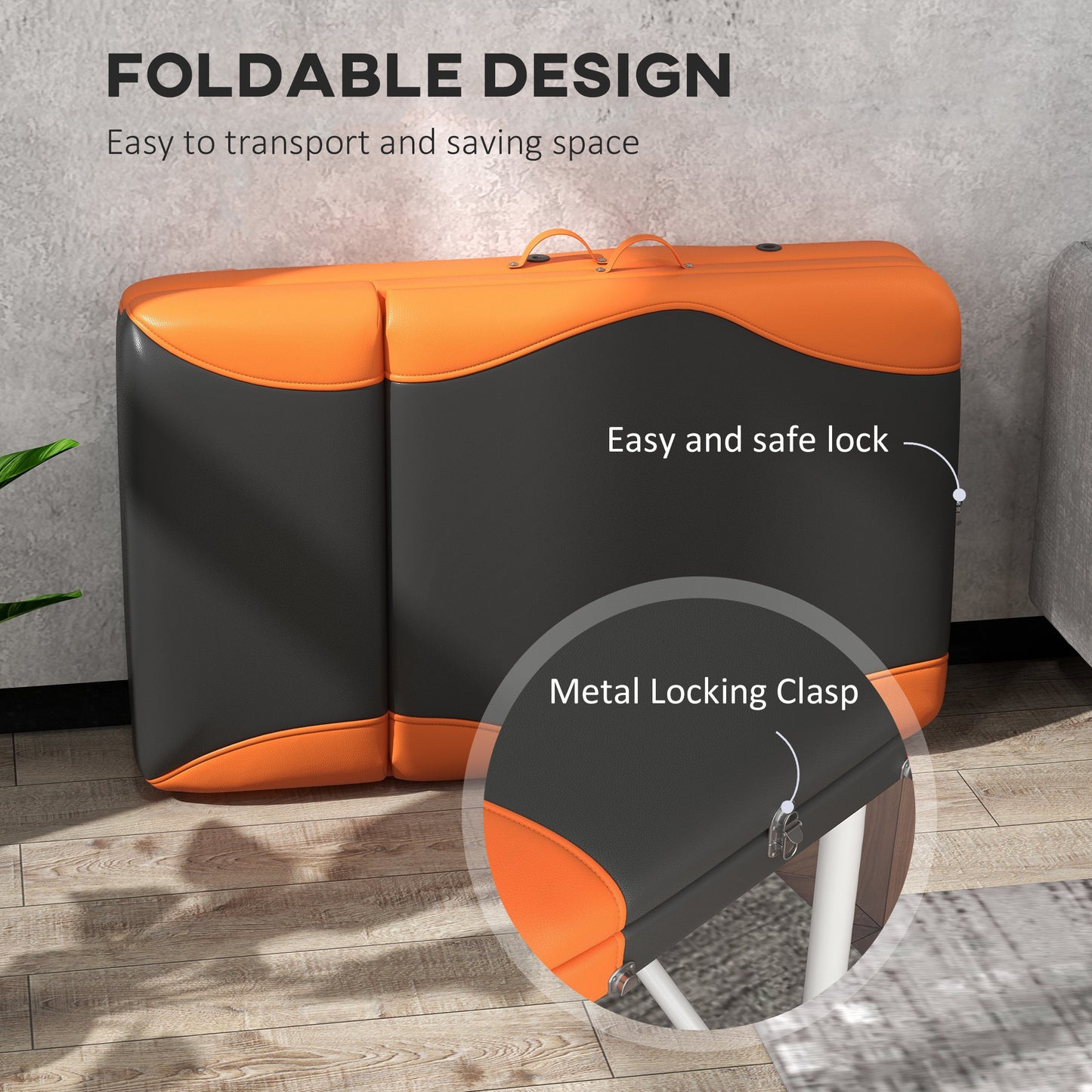 Foldable Massage Bed Portable Table, 3-Section Aluminium Foldable Beauty Couch