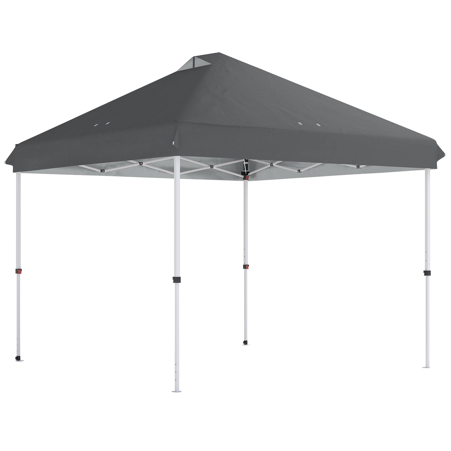 3 x 3 m Pop Up Gazebo with Wheels, UPF50+ One-Touch Outdoor Garden Party Tent Marquee Wedding Awning Canopy, Dark Grey
