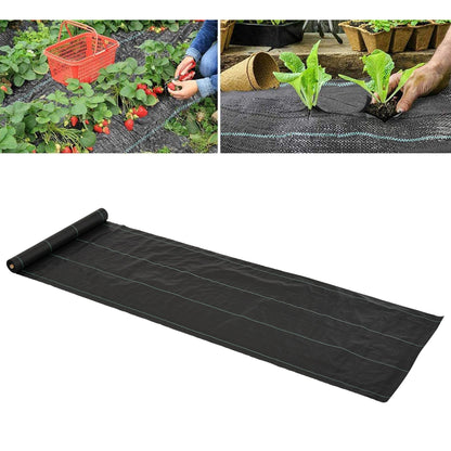 1m x 50m Weed Control Membrane, Heavy Duty Weed Control Barrier Fabric, 100gsm Ground Cover for Patios, Garden