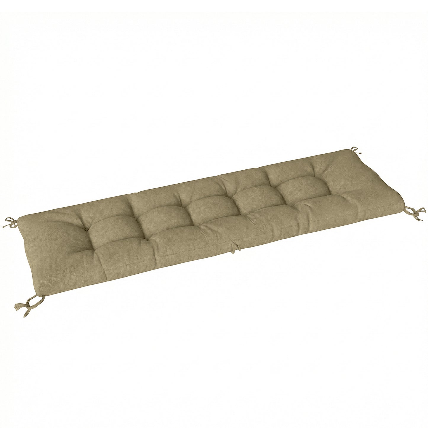 Sun Lounger Cushion, Memory Foam Patio Chair Cushion with Ties, Outdoor Seat Pad Fits 190 x 60 cm Lounger, Sand