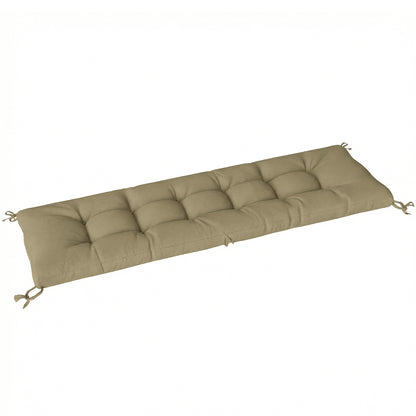 Sun Lounger Cushion, Memory Foam Patio Chair Cushion with Ties, Outdoor Seat Pad Fits 190 x 60 cm Lounger, Sand