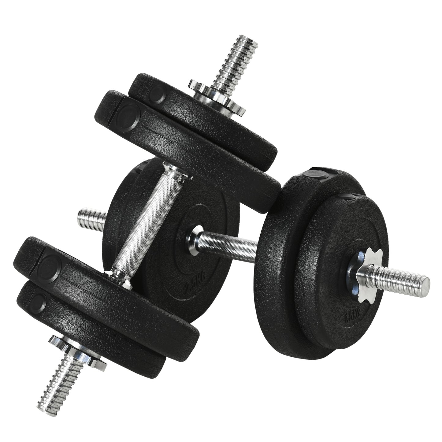 20KG Adjustable Weights Dumbbells Set, Dumbbell Hand Weights for Home Office Gym Body Fitness Lifting Training, Black