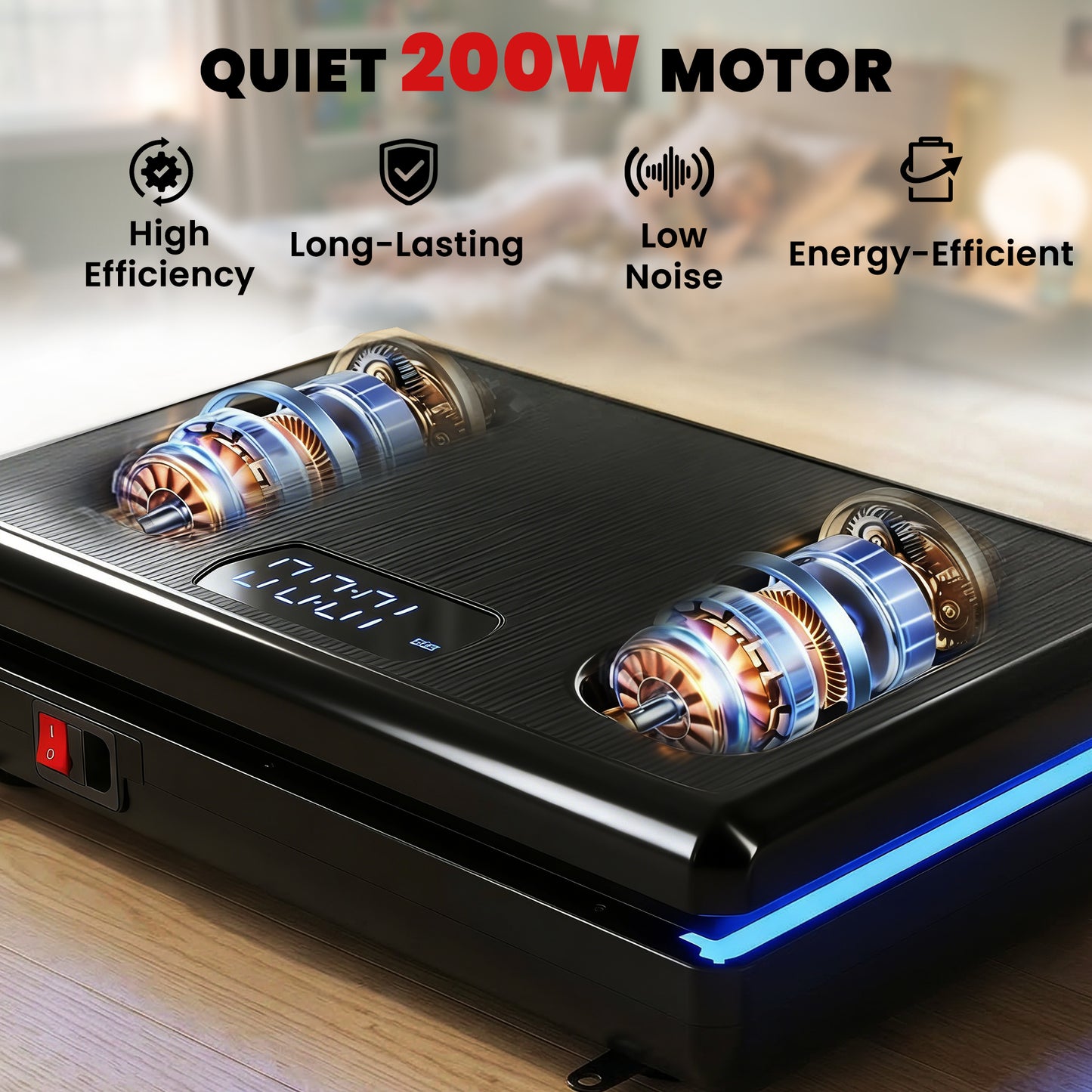 Vibration Plate Exercise Machine with 120 Speed Levels, 5 Programs, Quiet Vibrating Plate with Resistance Bands