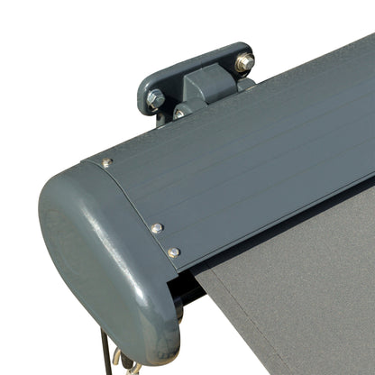 Cassette Electric Manual Awning Door Window Retractable Canopy w/ R/C & LED 300W x 0-250D cm