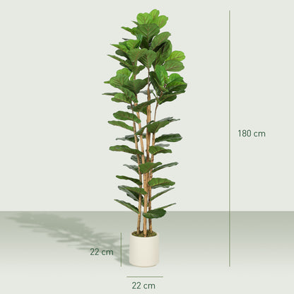 180cm Artificial Fiddle Leaf Fig Tree - Green