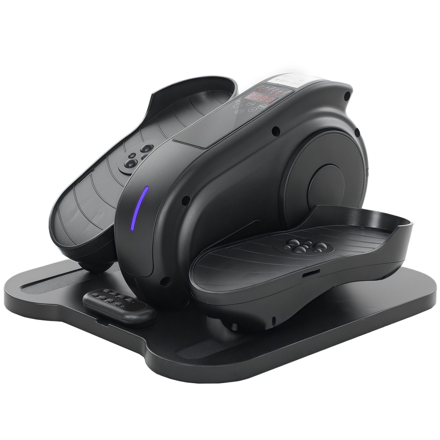 Under Desk Elliptical Machine, Seated Pedal Exerciser, Mini Electric Elliptical Machine for Seniors with LCD Monitor