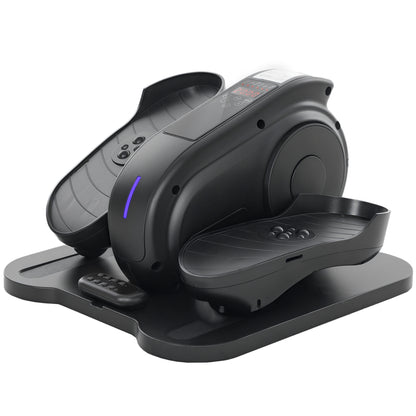 Under Desk Elliptical Machine, Seated Pedal Exerciser, Mini Electric Elliptical Machine for Seniors with LCD Monitor