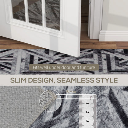 Modern Area Rug, Triangle Pattern Non-Slip Washable Rug, Chenille Floor Carpet for Living Room, Bedroom, Dining Room