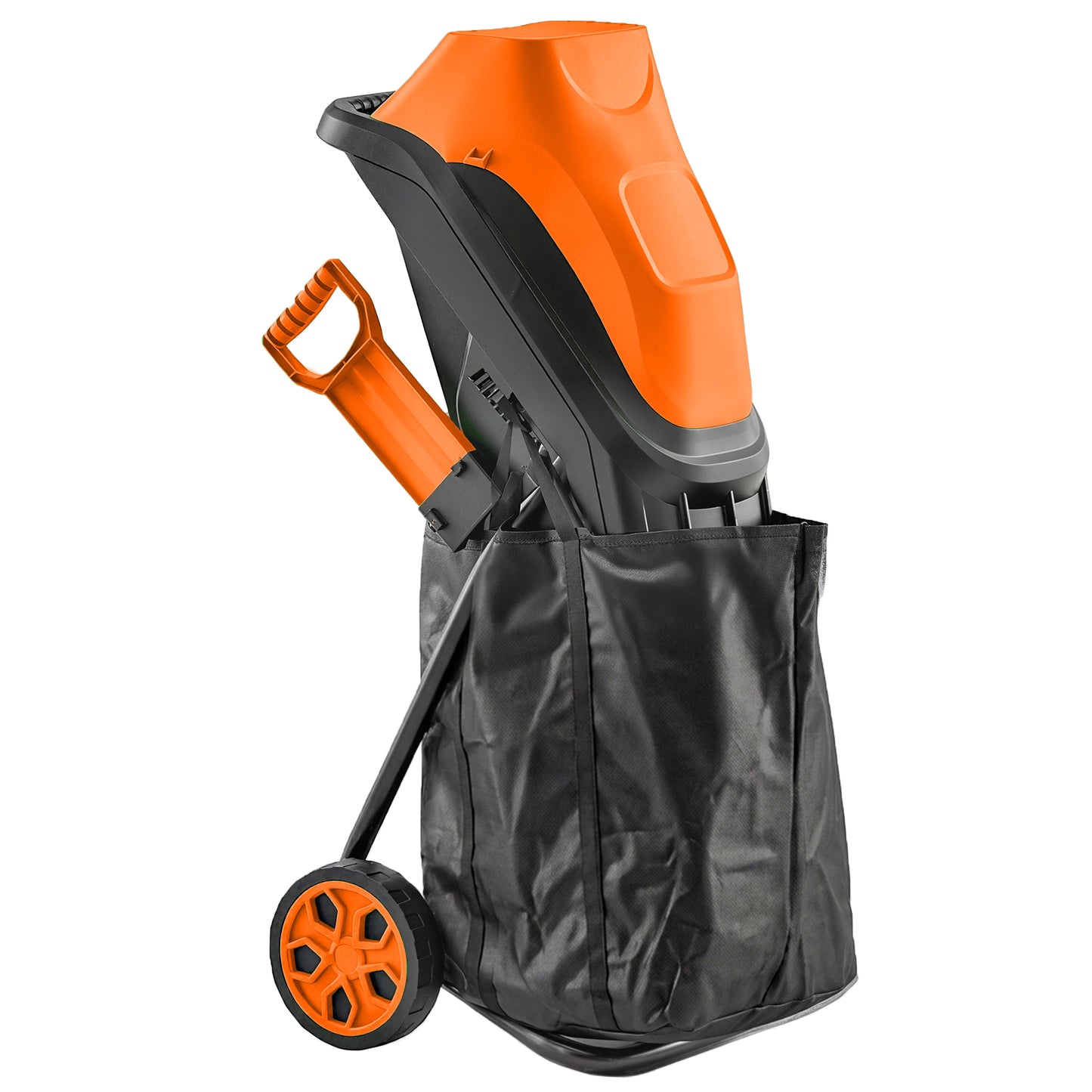 2500W Electric Wood Chipper, Corded Wood Mulcher Shredder with 45L Collection Bag, 4300RPM, 44mm Cutting Diameter