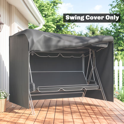 205 x 124cm Three-Seater Swing Chair Protective Cover Dark Grey