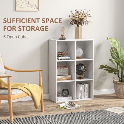 6-Cube Bookshelf - White