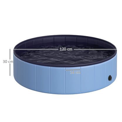 Foldable Dog Pool for Puppies and Ducks, Thickened PVC Dog Paddling Pool Bath Tub Hard Board