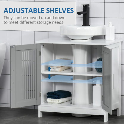 Modern Under Sink Cabinet with 2 Doors, Bathroom Vanity Unit, Pedestal Under Sink Design