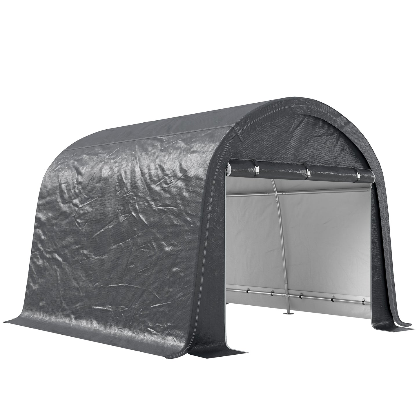 3 x 3(m) Garden Storage Tent, Heavy Duty Outdoor Shed with 2 Doors