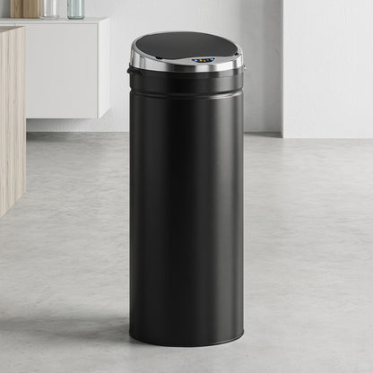 50L Round Sensor Bin with Quiet Soft-Close Lid, Hands-Free Motion Sensor Touchless Kitchen Bin with Fingerprint Resistant